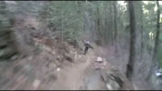 Rob taking a jump on the Third Divide trail
