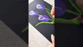 Easy Tulips #acrylicpainting #artwork  #wocol #flowerpainting #painting #floral #trending