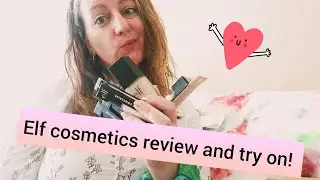 Elf cosmetics try on and review