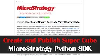 Create and Modify Super Cube with MicroStrategy Python SDK (mstrio-py)