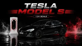 Tesla Model S | 1:24 Scale | Diecast Model with Lights, Sound & Opening Doors