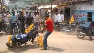 uppala Siva bike stunt in Tdp Rally