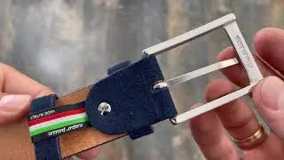 Blue Suede Braided Belt WVSU34NVEM | Capo Pelle