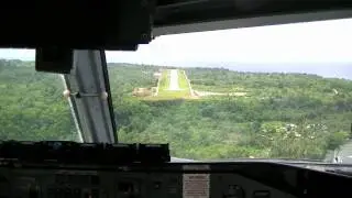 landing at LIHIR gold mine DASH8 100
