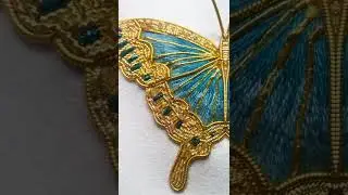 #shorts golden embroidered insect