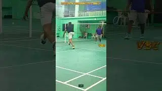doubles match forehand deception shot and cross net shot badminton #vasanthbadmintoncoach