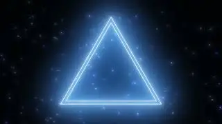 Simple flickering neon laser electric triangle shape Loop