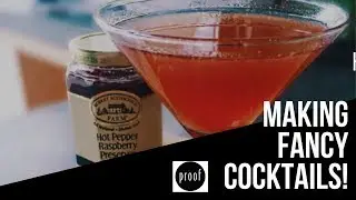 Making the Hammer Thyme Cocktail at Proof Restaurant in Des Moines, Iowa