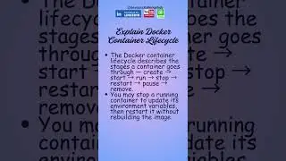 Devops: Interview Question: Q5. Explain Docker Container Lifecycle