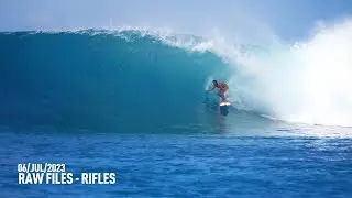 Old Guy Gets the Biggest Wave of the Day - Rifles - Mentawais 6/JUL/2023 RawFiles 4K
