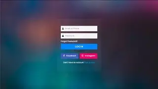 Transparent Login form using HTML, CSS and JavaScript