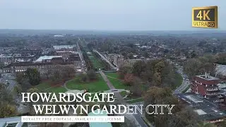 Howardsgate, Welwyn Garden City – Stunning 4K Royalty-Free Drone Footage