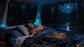 Fast Sleep Instantly !! Heavy Rain in a Cozy Car Sleep Sounds Stress Relief | Relaxing Rain