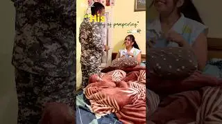 Day-136/1000| His way of pampering side🔱🇮🇳☁️🪖#viral #minivlog #rajasthani #love #shorts #husband