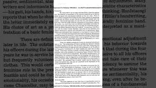 Hitler&rsquo;s Femininity - (CIA) Psychological Analysis