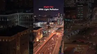 Night sky with light pollution vs without light pollution #shorts #lightpollution