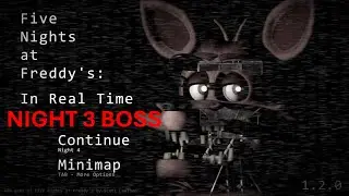 FNAF In Real Time - Night 3 playthrough (Foxy boss fight)