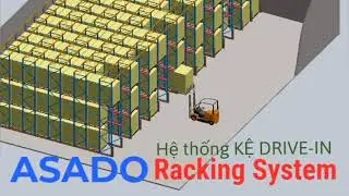 Kệ chứa h&agrave;ng Drive-in, Drive-Thru / Drive-in Racking - Drive Thru Racking made by ASADO.VN