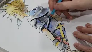 Sora Kingdom Hearts II Timelapse [Speed Drawing / Speed Painting]