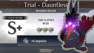 Bloodshot Shrowd Dauntless Trial 1:21 Tempest Hammer Solo