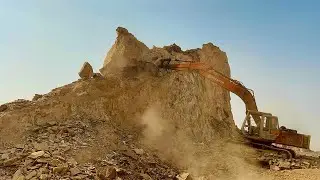EXCAVATOR POWER: Can it Break Through the Hill?&rdquo; #excavators #stonemachinery #jcb #jcbvideo #jcb3dx 