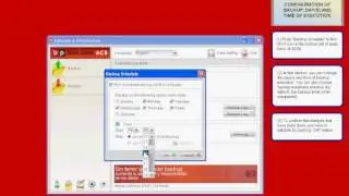 How to configure the days and time of backup execution in ACB