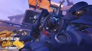 CLONEMAN16 BEST REINHARDT  IN THE WORLD?! POTG! [ OVERWATCH SEASON 23 TOP 500 ]