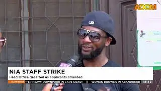 NIA Staff Strike: Head Office deserted as applicants stranded - Evening News on Adom TV (25-06-25)