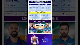 Lsg vs Mi match result / lsg vs mi match highlights / mi vs lsg match 63 / ipl2023