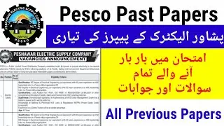 Peshawar Electric Supply Company (Pesco) Past Papers For Test Preparation | Pesco Test Preparations
