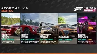 Forza Horizon 3: August Forzathon Overview (Challenges, Rewards, & More!)