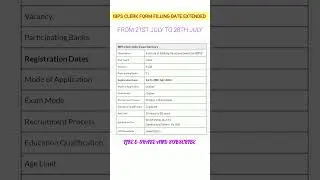 Ibps clerk 2024| IBPS clerk form filling last date extended |IBPS clerk exam application #ibpsclerk
