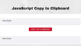 JavaScript Copy To Clipboard Text With CSS