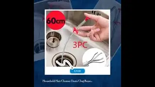 Household Hair Cleaner Drain Clog Remover - Efficient Kitchen Sink Spring Pipe Dredging Tool