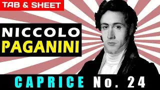 TAB/Sheet: Caprice No 24 (Arranged by John Williams) by Niccolo Paganini [PDF + Guitar Pro + MIDI]