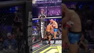 Right on the 🎯 #mma #fightnight #combatsport #ko #walkoff #martialarts #combatagon #kickboxing