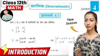 सारणिक गणित class 12 4.1 sarnik class 12 ncert in hindi determinants class 12 introduction 12 math 