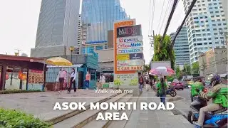 BANGKOK [4k] Walk in Bamgkok, Asok Montri Road area Covid 19 [2021]