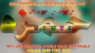How To make Glass Font New Multi colur Double name Glass Font Must watch in hindi urdu