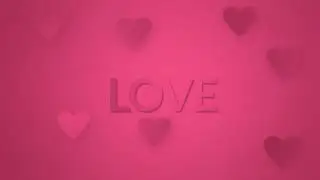 Love Background Animation. Love Heart Text Animation. 2d. Romantic Background. Stock Video. HD.