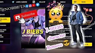 #gaming free-fire max jbiebs character removed 😥😥
