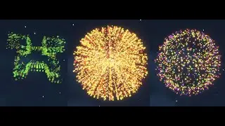 3 beautiful fireworks in minecraft
