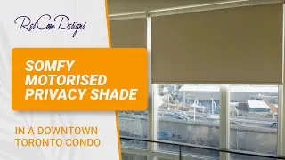 ResCom Designs Somfy Motorized Privacy Shades in a downtown Toronto condo