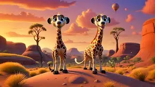 Two Baby Giraffes Stretch So High | Fun Kids Song | Nursery Rhymes and Baby Songs