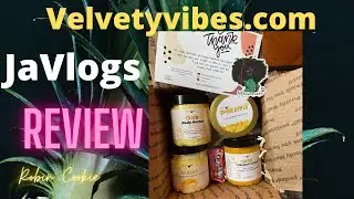 REVIEW OF VELVETYVIBES YouTube @JAVLOG GLOW TURMERIC SCRUB giveaway 🌴ROBIN COOKIE