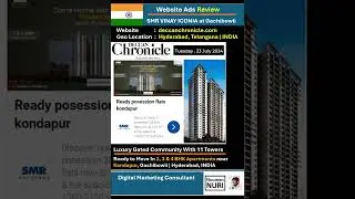 Deccan Chronicle Ads Review on SMR Vinay Iconia