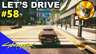 Let's Drive #58 - Cyberpunk 2077 - Driving through Night City's districts