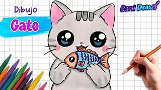 Cómo dibujar un GATO adorable paso a paso 🐱✨