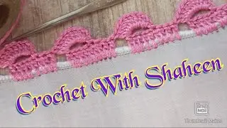 Crochet dupata lace design // Crochet tutorial #104 by @crochetwithshaheen0786