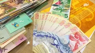 Unboxing bank notes -Eastern Caribbean states 2$ Feature cricket state Vivian Richard&rsquo;s currency